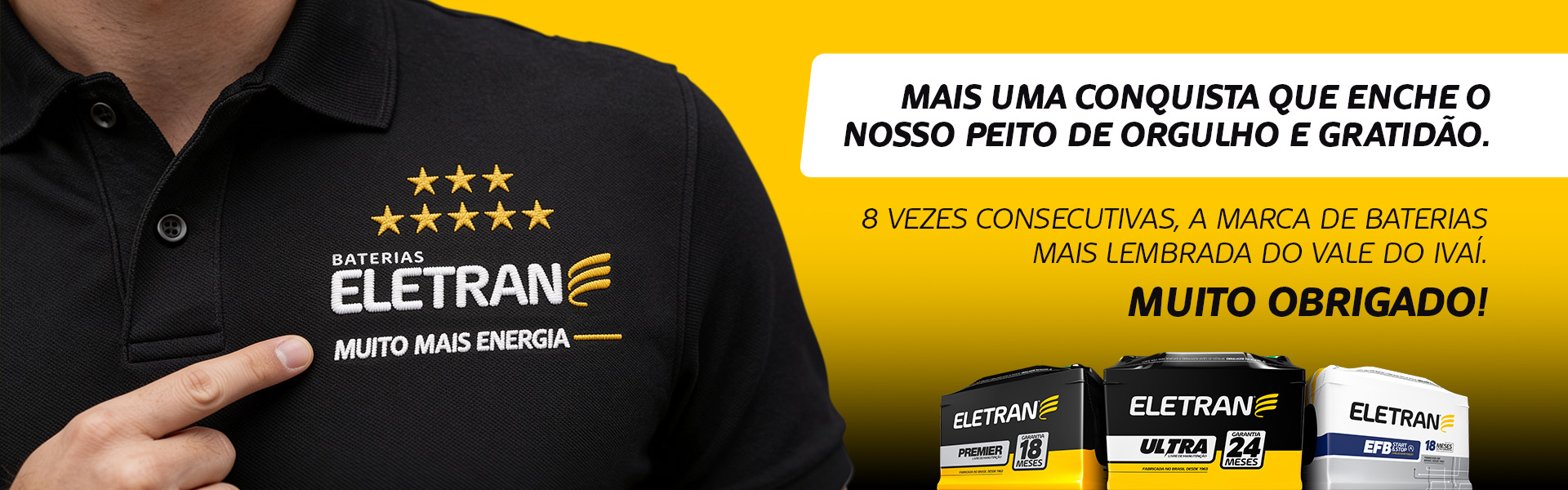 Lojas Eletran | Baterias Eletran - Desde 1963